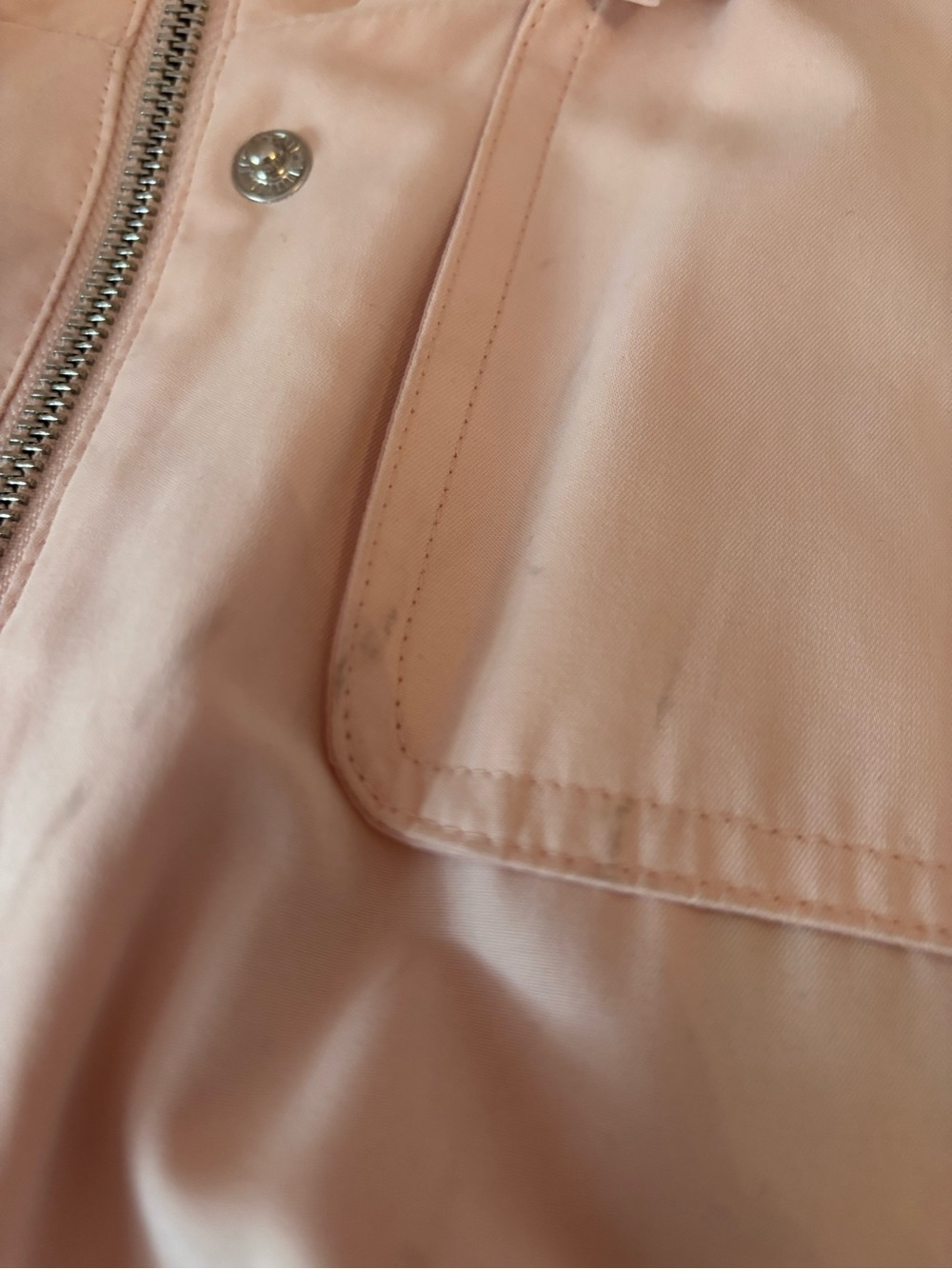 DKNY Women's Hooded Light Pink Rain Jacket - Picture 6 of 9